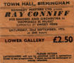 Ticket for Ray's concert in Birmingham (UK tour)